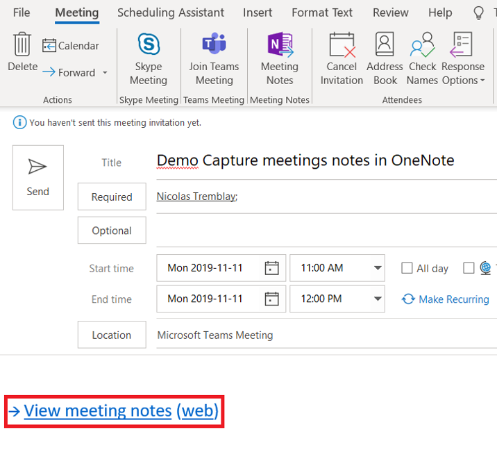 Capture your Microsoft Teams meeting notes in OneNote